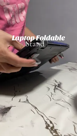 Worry no more! Less heating of laptop with the help of this laptop mini foldable stand 💻🤍 #laptop #Tech #techtok #technology #stand #foldable #affiliate #affiliatetiktok #business #affordable #budolfinds 