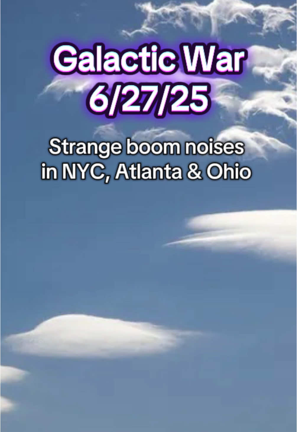 Strange boom noises coming from NYC. Reports are ruling out 4th of July fireworks #strange #boom #sound #nyc #atlanta #sound #galacticwar 