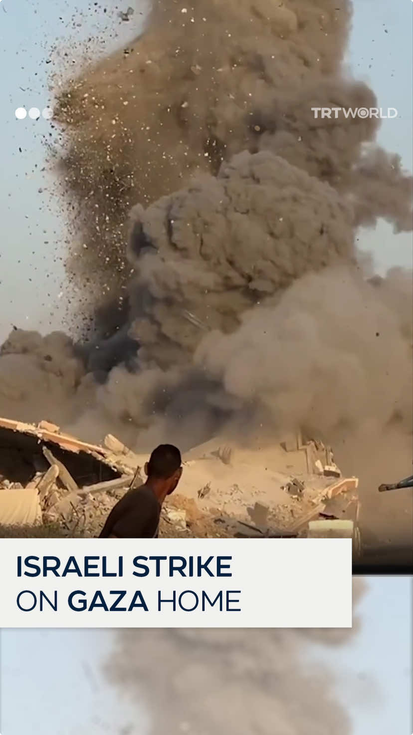 An Israeli airstrike hit a Palestinian home in Gaza on June 27.