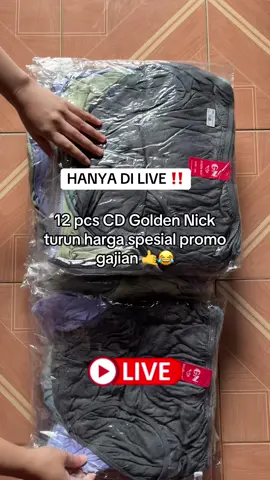 SPESIAL PROMO GAJIAN CD GOLDEN NICK CELANA DALAM WANITA GN PAKET LUSINAN HARI INI TURUN HARGA ‼️ #celanadalamwanita #cdgoldennick #cdwanita #cd  #cdmurah   