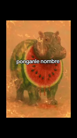 #brainrot #nosequeponer #memestiktok #oooh  hipopotamo con sandia