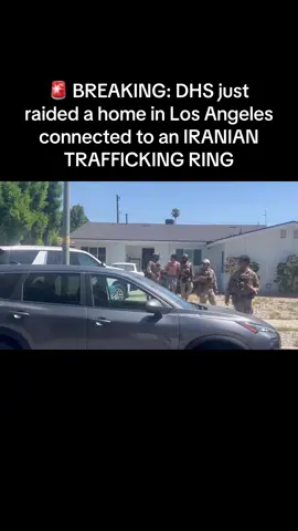 🚨 BREAKING: DHS just raided a home in Los Angeles connected to an IRANIAN TRAFFlCKING RING SEVEN Iranian nationals were arrested at the address,including individuals on the FBI Tərror Watchlist DHS is DOUBLING DOWN as a result of the riots! 🔥