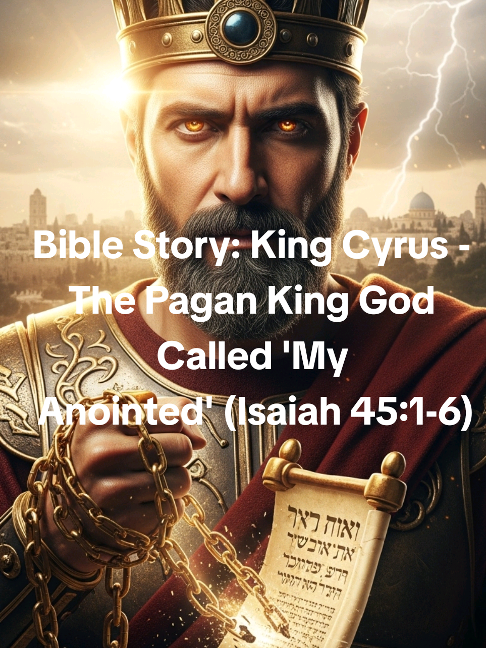 Bible Story: King Cyrus - The Pagan King God Called 'My Anointed' (Isaiah 45:1-6) #biblestories#biblestory#Cyrus#God#Isreal#bibletok 