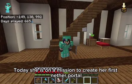 Finally made a nether portal!! #Minecraft #narrator #narratortrend #nether #ghast #mc #fypシ #funny #silly #fyp #fypシ゚viral 