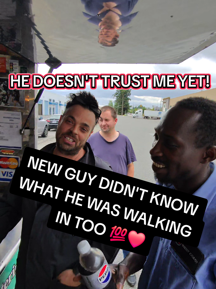 The boys were messing with the new guy but we welcome him with open arms ❤️💯🇨🇦 #coffeetruck #lunchtruck #chuckwagon #cateringtruck #foodreel #food #lunch #breakfast #break #work #working #workingman #sell #sales #selling #sales #peopleskills #skills ##canteen #business #restaurant #Foodie #foodies #FoodTok #canada🇨🇦 #canada_life🇨🇦 