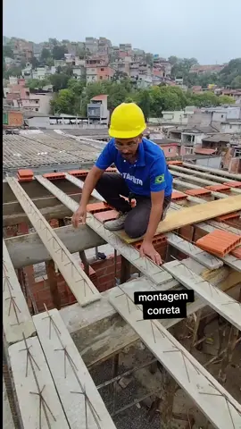 montagem correta dos trilhos de lajes 