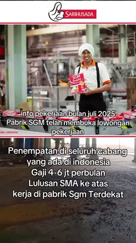 Kerjaan Terbaru 2025 Pabrik SUSU SGM
