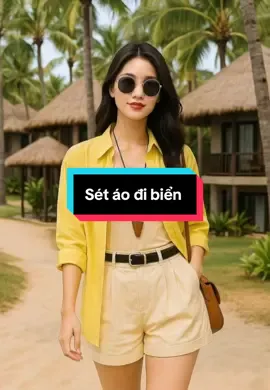 Sét đồ nữ 3 món đi biển #trend #xuhướng #viral #thoitrang #model #thoitrangnu 
