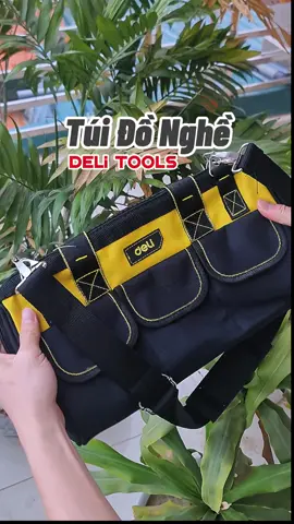 Túi đồ nghề sửa chữa Deli chất liệu vải Oxford chống cắt, đâm thủng #tuidonghe #tuidungdonghe #tuidonghesieuben #tuidungdungcu #deli #dientutienich 