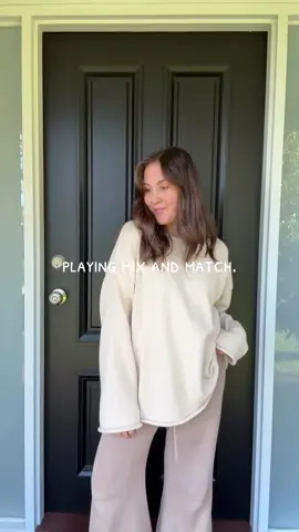 playing mix and match with our women’s knit sets 