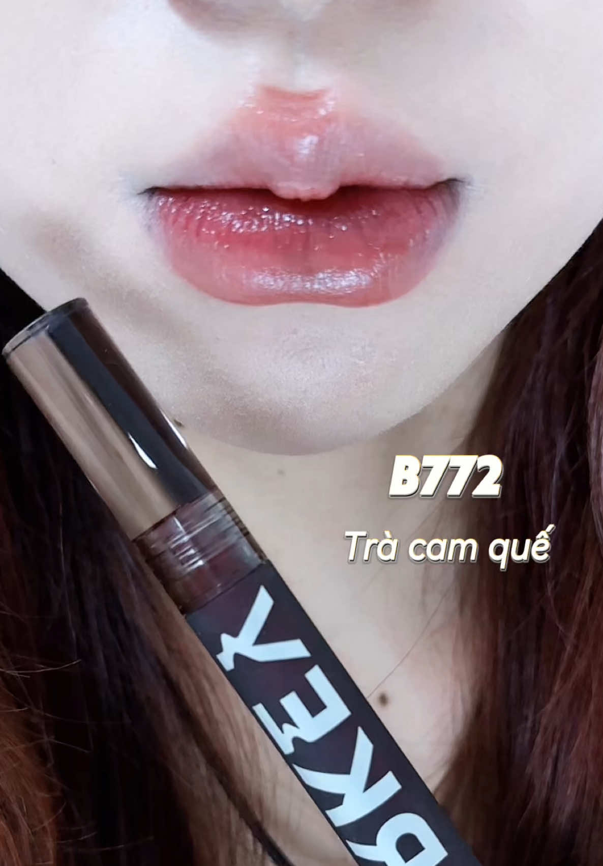 Son gương bóng COLORKEY Airy Lip Mirror màu B772 - Trà cam quế ✨ #fyp #goclamdep #reviewson #swatchson #reviewlamdep #lolimeo 