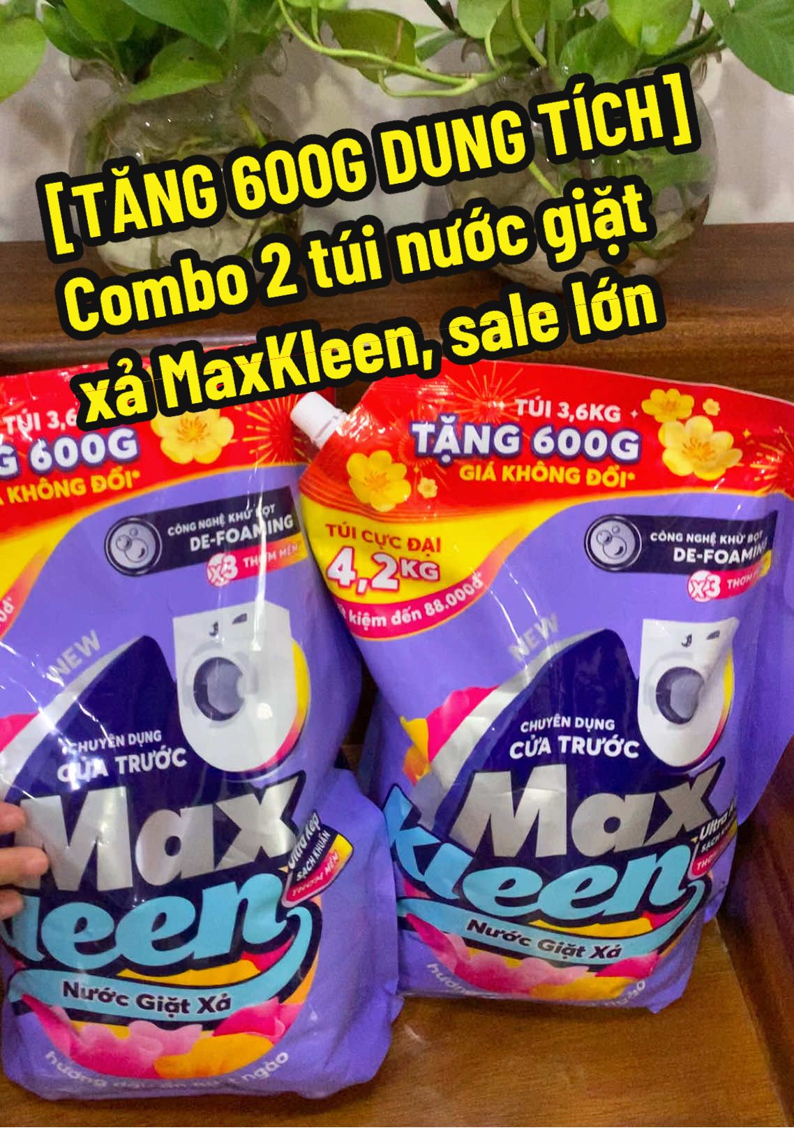 [TĂNG 600G DUNG TÍCH] Combo 2 túi nước giặt xả MaxKleen, sale lớn#nuocgiatxa #nuocgiatxamaxkleen #maxkleen #nguyenthanh0486 #muataitiktok 