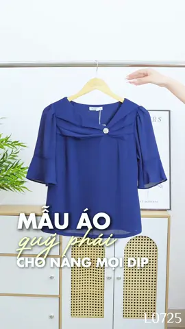 Mẫu áo quý phái từ Thiều Hoa ạ💖 #thoitrang #xh #viral #thoitrangnu #thoitrangtrungnien #thieuhoa #thoitrangnu #quà #aodep #quachome 