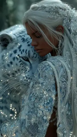 Wilderness is her kin. #wild #beauty #animals #wilderness #magical #fantasy #Love #aiartcommunity #ethereal 