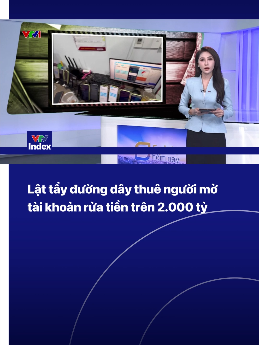 Công an tỉnh Đồng Nai vừa triệt phá đường dây thuê người lập ra nhiều tài khoản ngân hàng, cập nhật sinh trắc học để chuyển và nhận tiền cho các đối tượng người nước ngoài trên 2000 tỷ đồng. Đối tượng cầm đầu là Trình Ngọc Kíu, ngụ tỉnh Đồng Nai, đối tượng này đóng vai trò chủ chốt, phân công tìm kiếm địa điểm, tuyển người quản lý, điều hành hoạt động rửa tiền. #vtvindex
