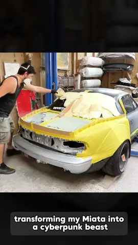 Building a Cyberpunk Miata Fastback Supercut - Part 1 #build #building #construction #car #miata #buildcar #fixingcar #customcars 