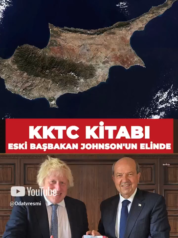 Eski İngiltere Başbakanı Boris Johnson, Kıbrıs'ta İki Devletli Çözüm Vizyonu kitabıyla poz verdi. Kitabı bizzat Cumhurbaşkanı Tatar hediye etti... #keşfet