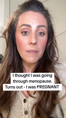 First I thought it was menopause. Then just exhaustion. But I was actually pregnant. How old were you when you had your baby? #latepregnancy #surprisepregnancy #menopause #postpartumrecovery #momover40 