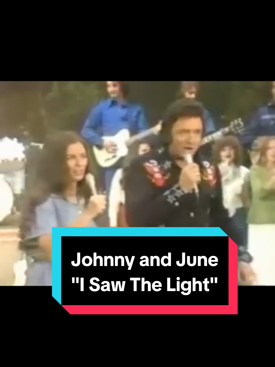 Johnny Cash and June Carter Cash singing the Hank Williams gospel hymn 