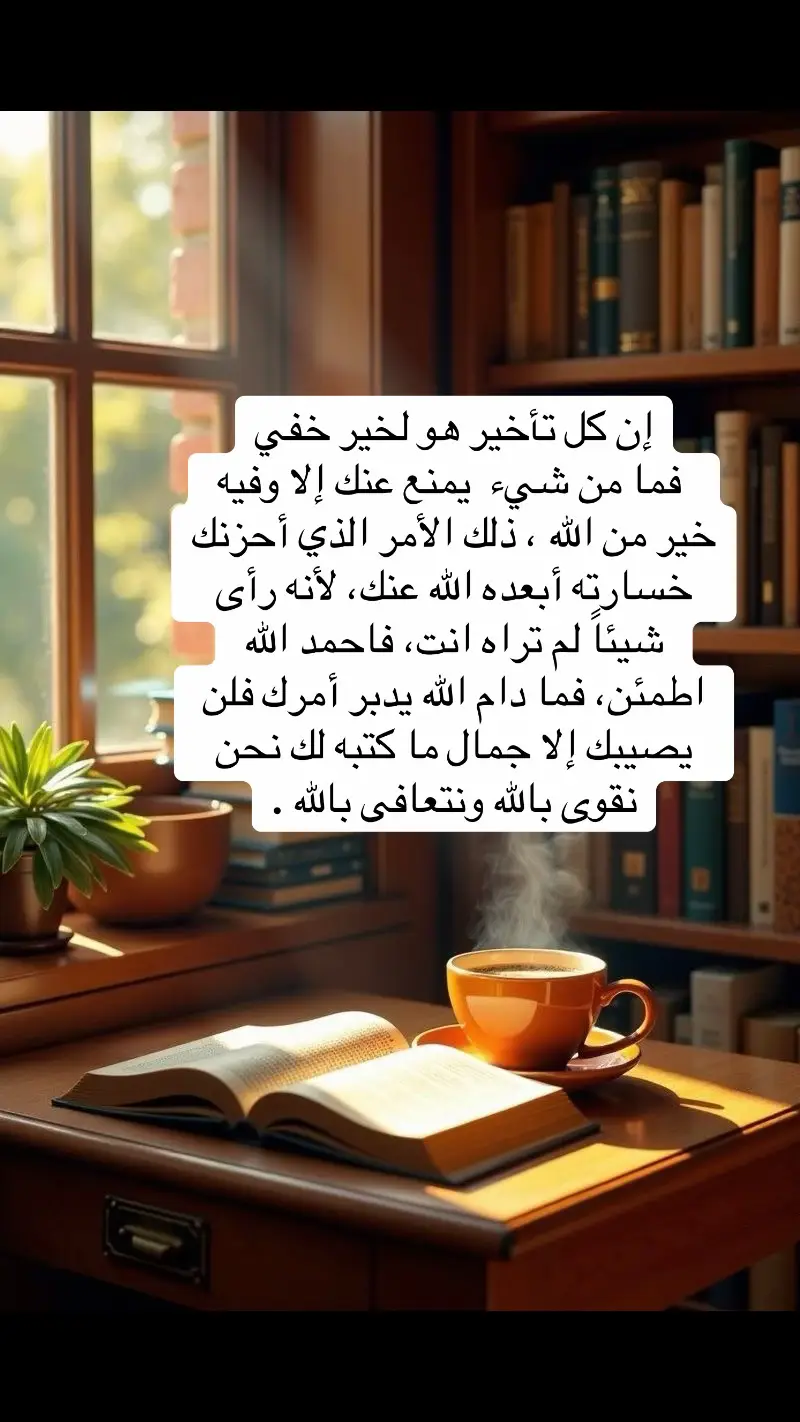 عبارات # دينية # إن كل تأخير هو لخير خفي، فما من شيء يمنع عنك إلا وفيه خير من اللٰه #foryou #fyp 