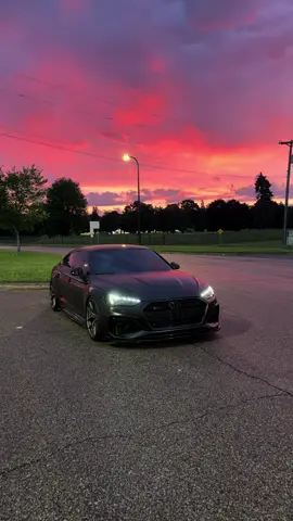 Stormy sunrise .  . . . . . . #audi #rs5 #audirs #cars #cartrend #viral #trending #fyp #fürdich #fyp #quattro #competition #minnesota #audirs5 #satin #bbswheels 