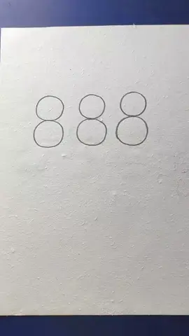 Simple bird drawing with 888 step by step