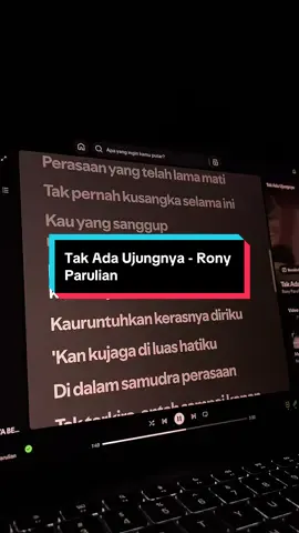 #takadaujungnya #ronyparulian #songlyrics #liriklagu #spotify #foryou #fyp 
