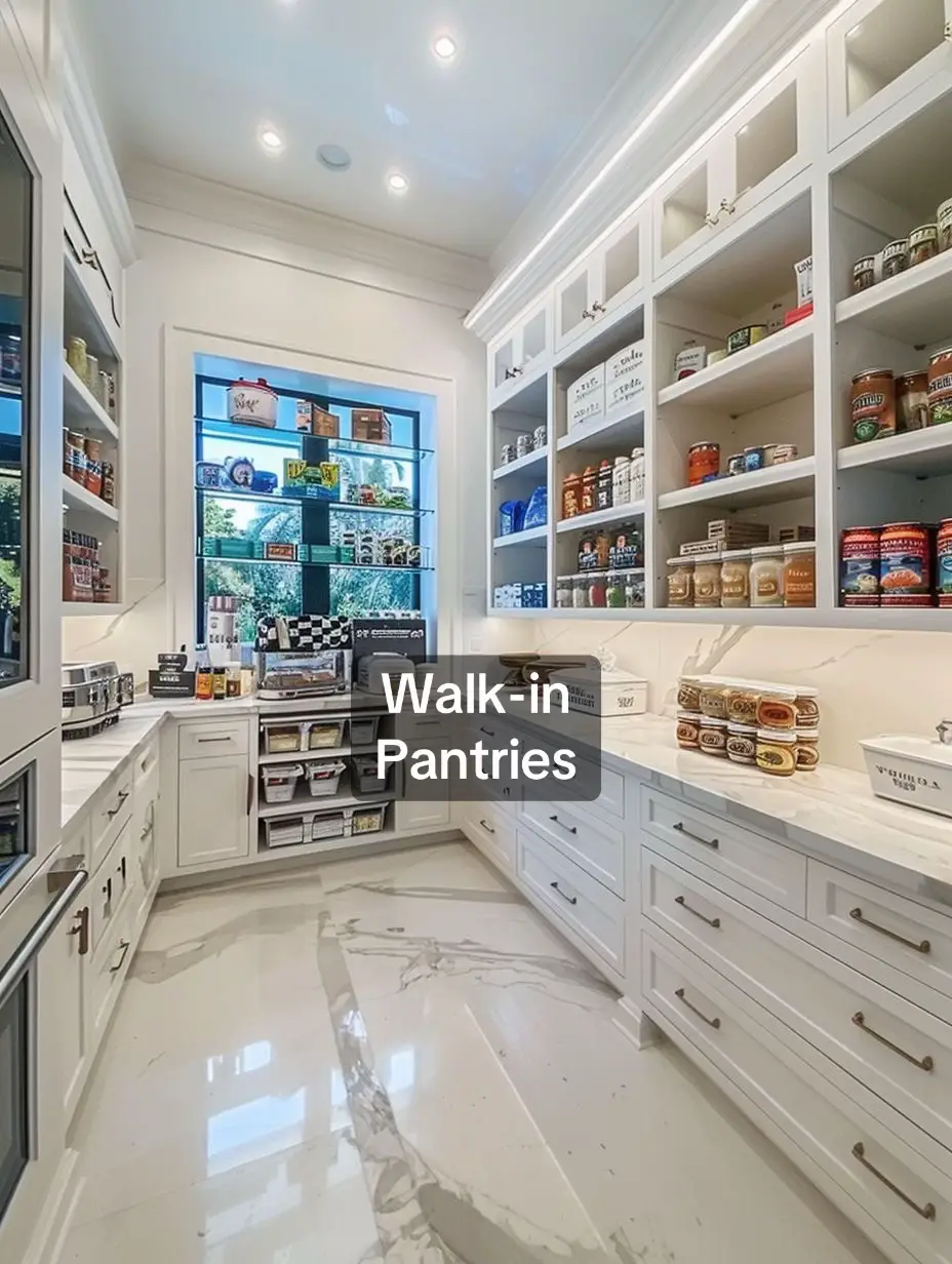 Walk-in pantry ideas to maximize organization and style in any kitchen. From large spaces with built-in appliances like a fridge, to small and narrow pantry solutions. #fyphomedecor #fyp #pantry #pantryinspo #interiordesign #walkinpantry #pantrygoals #CleanTok #house #cozyspaces #decoration #storagesooutions #homeinspo #homeideas #spacesaving #storage #trendingdesign #trendin #foryoupage #fyppp #iwanttogoviral #viralvideos #virale # #pinterest #pinterestaesthetic #reposting #fypusa #tiktokusa #fypindonesia #fypfrance #reposteria #africa #belgium #Australia #reposted #creatorsearchinsight 