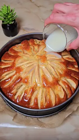 Тот самый пирог. Простой домашний, но такой вкусный.  Обязательно попробуйте!  #пирогрецепт #яблочныйпирого #пирогсзаливкой #манникрецепт #быстроивкусно #кчаю 