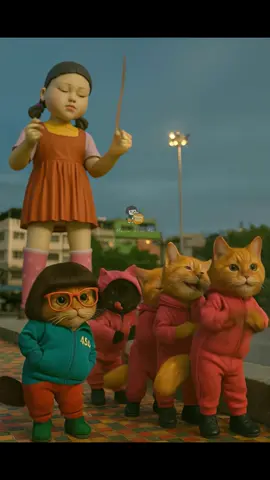 Meow som Game 🍊😁 #squidgame3 #netflix #squidgame #cutecat #catdance #funnyvideos #แมวเต้น #เหมี่ยวส้ม 