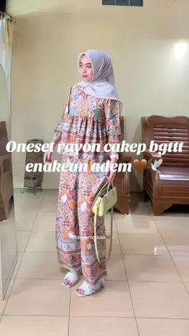Cutiee #oneset #onesetwanita #setelanwanita #setelanrayon #setelan #ootdhijab #fyp 