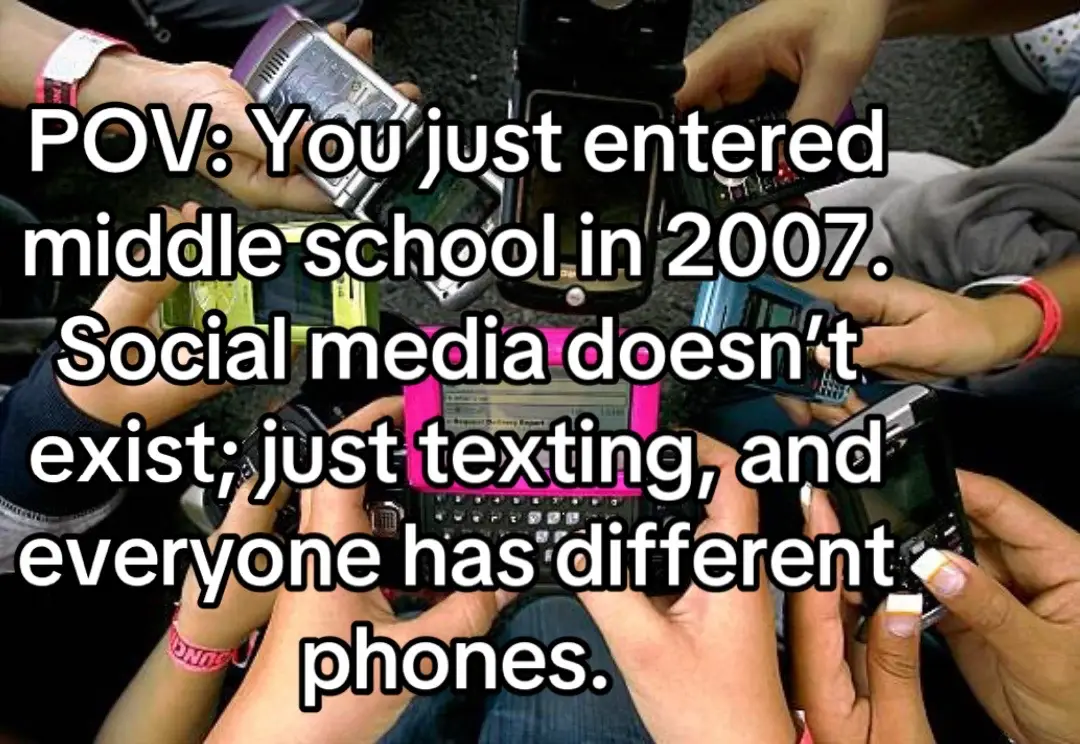 Social media didn’t exist on our phones. We had to wait until we went home to jump on MySpace.   It was a time to be alive. #zillennial #90sbabies #2000s #nostalgia #y2k #2000sthrowback #girlcore #2000saesthetic #30s #middleschool #cellphone #textingstory 