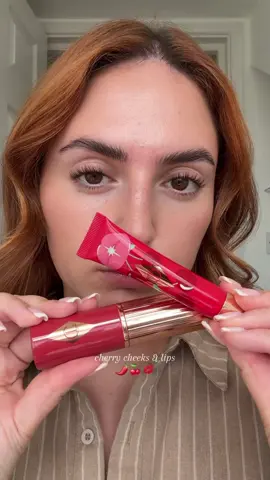 trying the new Charlotte tilbury unreal blush & lips in ‘cherry’ 🌶️🍒 @Charlotte Tilbury #charlottetilburymakeup #blush #lipgloss 