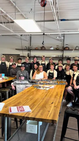 POV: You’re hosting a cooking class for the Wasserman Hockey First Round NHL Draft Picks! 🏒  #NHL #nhldraft 