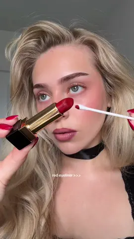 red eyeliner >>> black eyeliner  products i used: @YSL Beauty lipstick in shade RM + crush liner in noir intense (black)  @pradabeauty lash extending volume mascara  #makeup #Eyeliner #eyelinertutorial #makeuphacks #makeuptips #beautyhacks #redlipstick #makeuptransformation #eyeshadowhack 