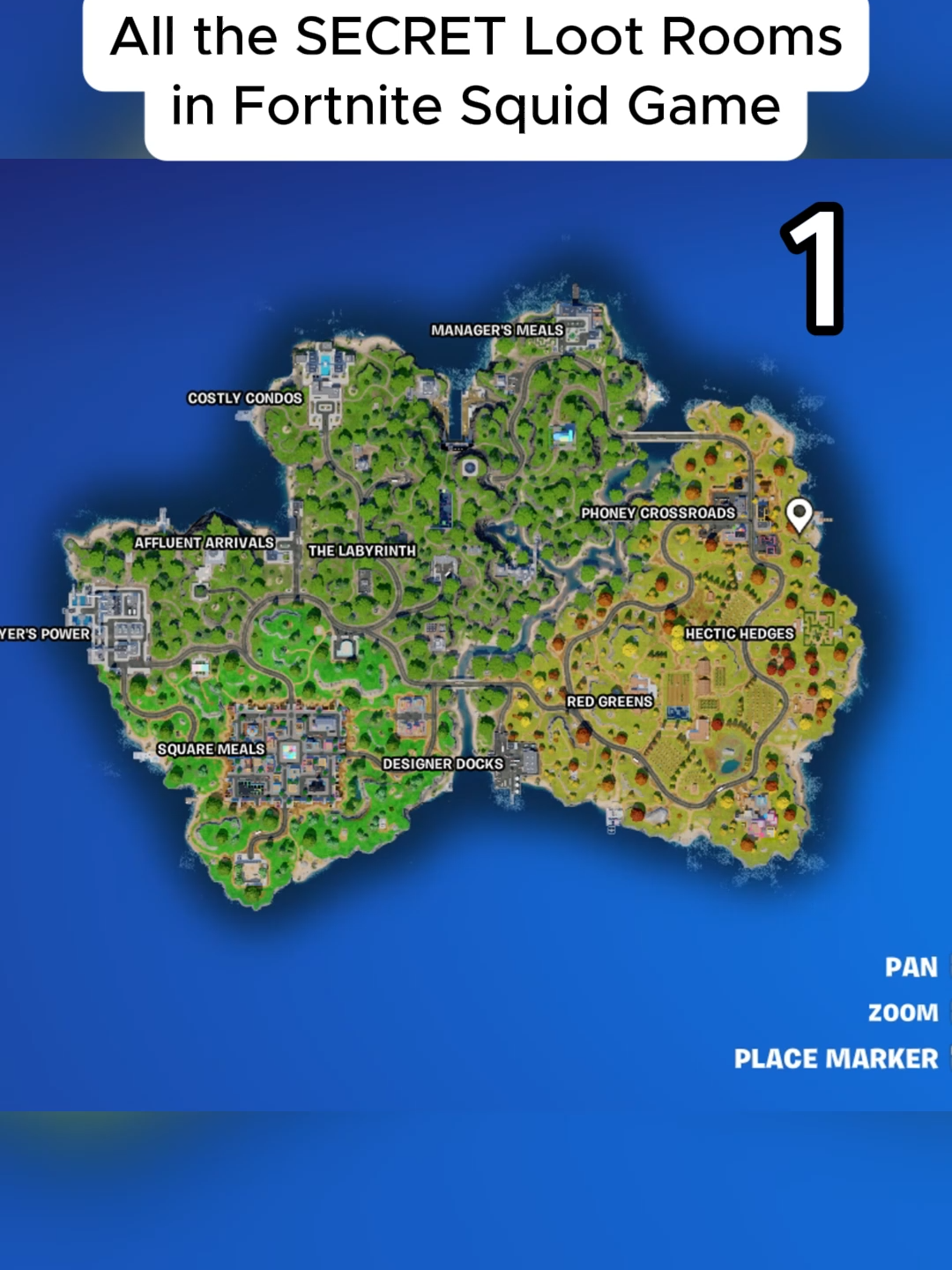 All the SECRET Loot Rooms in Fortnite Squid Game #fortnite #gaming #fyp