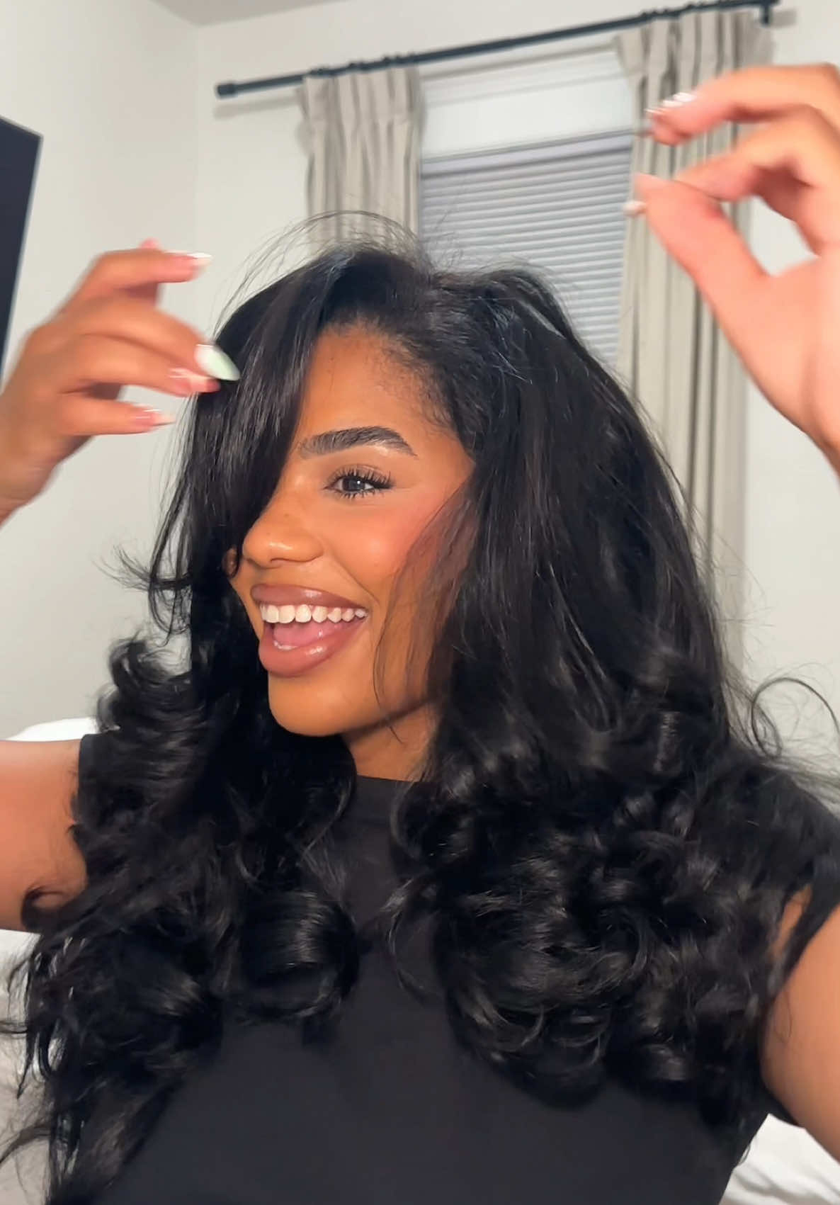 Me and an overnight blowout never miss 💅🏽 Bundles @Yummy Hair Extensions   #overnightblowout #overnightcurls   #yummyextensions #sewin #grwm #hair 