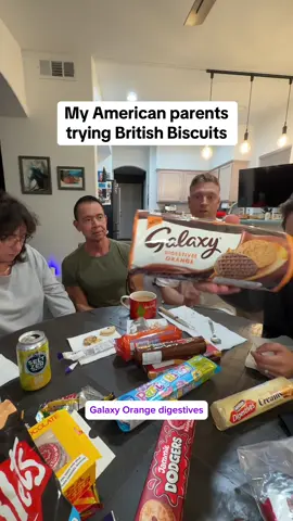 Anything orange is always a winner for dad!! 🍊 What else do they need to try? We we will try to order it! #tayandalex #britishbiscuits #tastetest #galaxydigestive #walkersshortbread #americandad 
