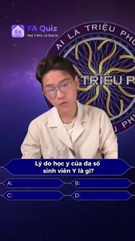 Lý do học y của đa số sinh viên y là gì? #sinhvienyduoc #hocycogivui👩🏻‍⚕️💙 #faquiz #yduoc #ykhoa #xuhuong 