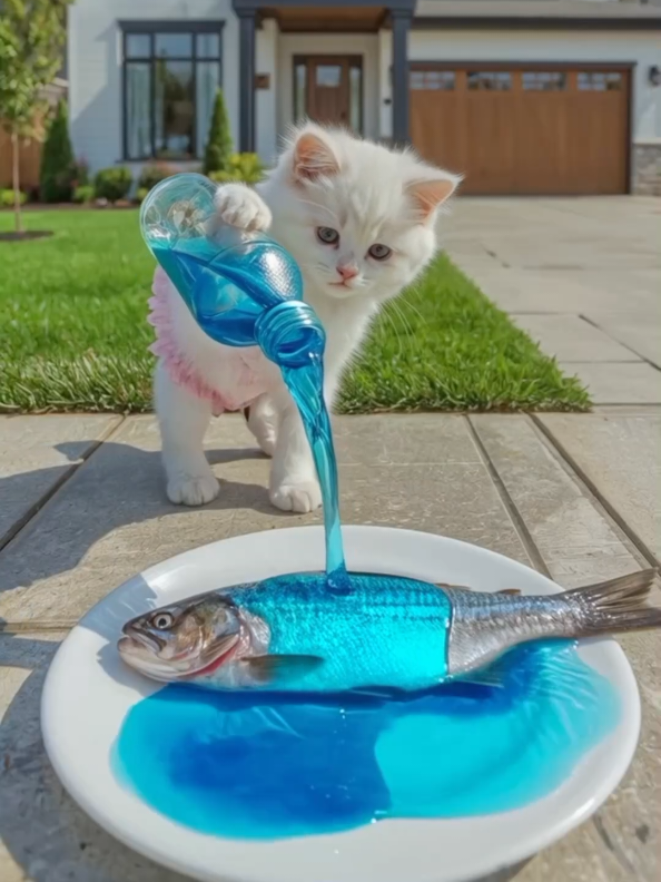 Kitten kidnaps Polar Bear Cub? But What Happens Next Will Melt You #catstory #catstories #aicat #kitten 