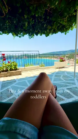 Meanwhile I can hear the baby calling for me from the balcony 😂 #MomsofTikTok #momsoftoddlers #parga #momtok #vacationmode 