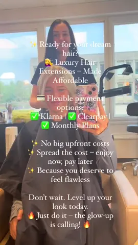 ✨ Ready for your dream hair? 💇‍♀️ Luxury Hair Extensions – Made Affordable 💳 Flexible payment options: ✅ Klarna | ✅ Clearpay | ✅ Monthly Plans ✨ No big upfront costs ✨ Spread the cost – enjoy now, pay later ✨ Because you deserve to feel flawless Don’t wait. Level up your look today. 🔥 Just do it – the glow-up is calling! 🔥 @Beauty Works 