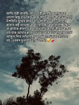 আমি চেষ্টা করেছি ,সত্যি চেষ্টা করেছি, সবার জন্য ভালো কিছু হতে কিন্তু আজ পর্যন্ত কারো জীবনে আমার উপস্থিতি সুখের কারণ হতে পারেনি 