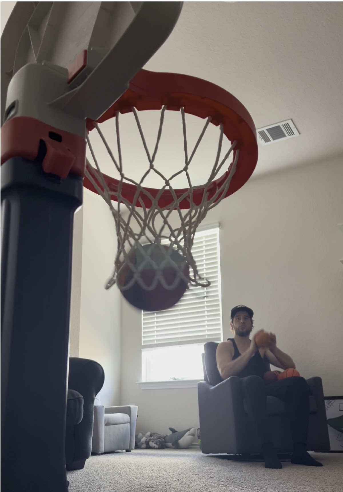 What was my shooting percentage? #basketball #ballislife #bball #sports #sport #swish #swoosh #buckets #splash #hoop #minihoop  #nothingbutnet #fyp 