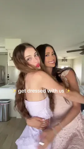 get dressed with us ✨ @Danikaavery  #getdressedwithme #grwm #dresses 