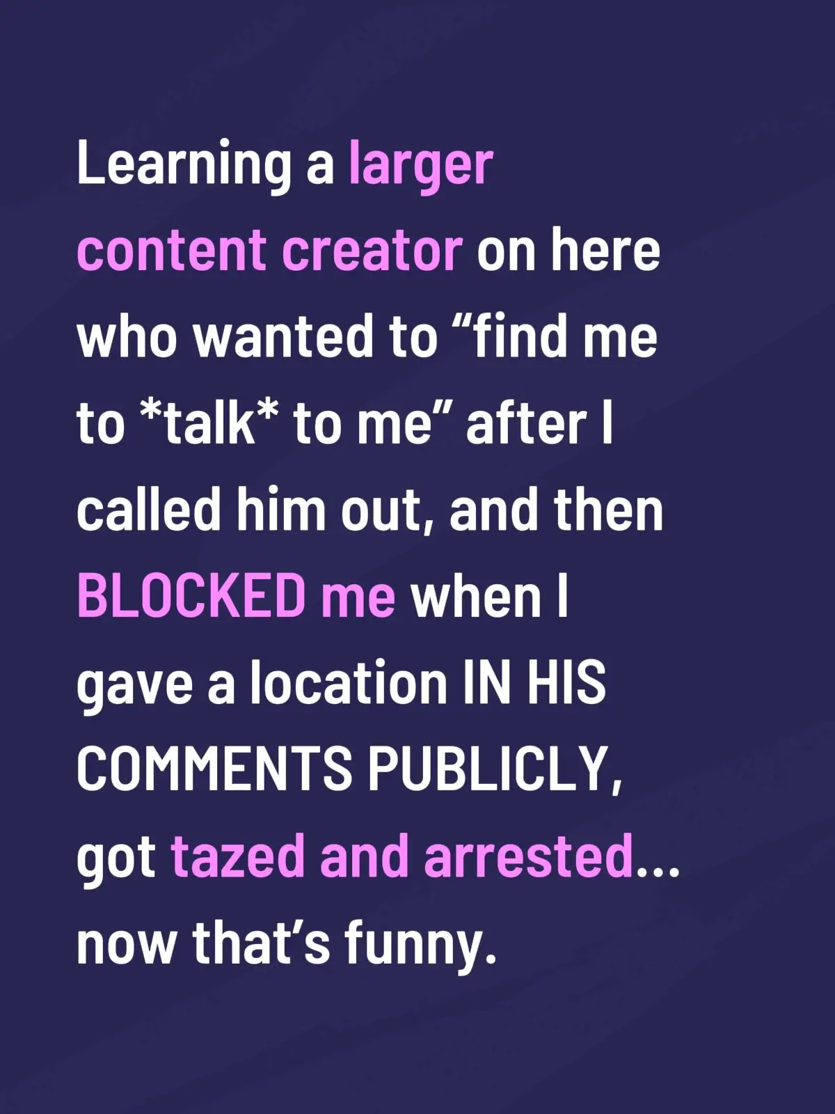 It’s almost like when you advocate for the public 💀 of people with genuine mental disabilities/neurodivergence and then back out of the tough guy persona when your bluff is called, karma has a weird way of hitting. #tiktok #TOM #justice #law #thetasermillenial 