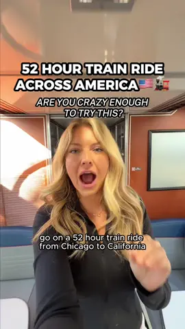 are you crazy enough to do the 52 hour train ride across America?!?! #californiazephyr #train #americatrain