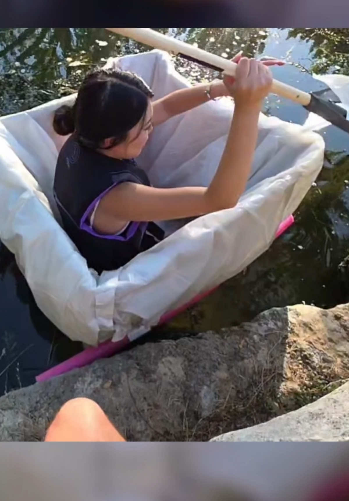 Extra emily Failed attempt on her cardboard box boat #extraemily #extra #emily #cardboard #boat #cardboardbox ##lake##fyp##follow##stream##live##twitch##clipclip stream livestream 