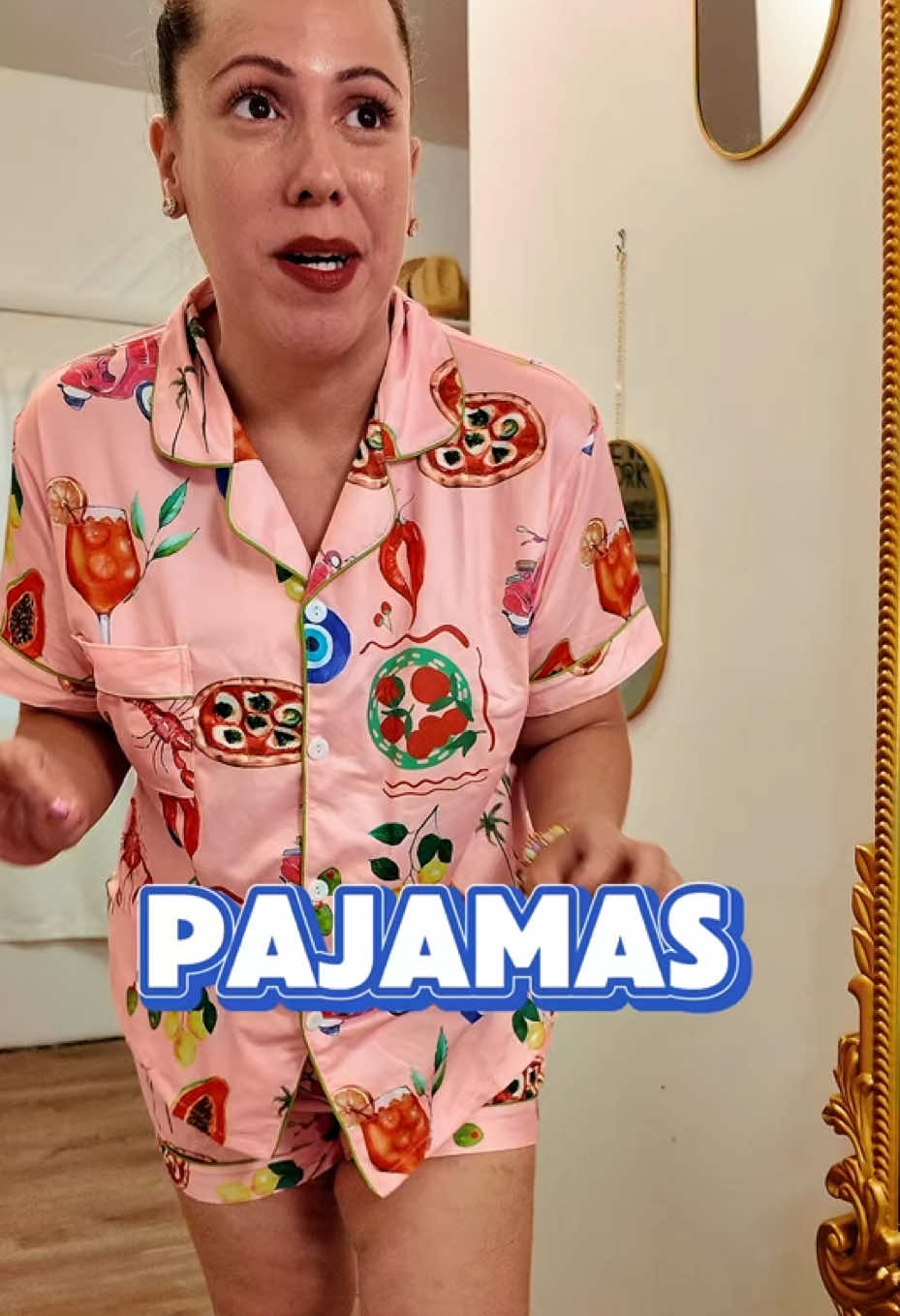 These fruity print pajamas  are soft, stretchy, and way too cute to just sleep in. These pajamas are a  summer loungewear staple #FruitPrintPajamas #pajamas   #DealsForYouDays fruit print pajamas cute pajama set summer loungewear set
