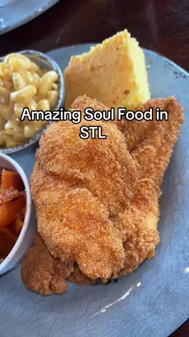 King of Soul in STL was 🔥 . That catfish really was fresh & top tier 😮‍💨 #foryoupage #fyp #stl #stlfood #saintlouis #Foodie #foodtiktok #FoodTok #FoodLover #fypシ゚viral #trending #travel #travelfood #travelfoodie #catfish #soulfood #yams #cornbread #macandcheese #goodeats #eatwithme #eating #roadto10k 